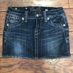 Jean mini skirt